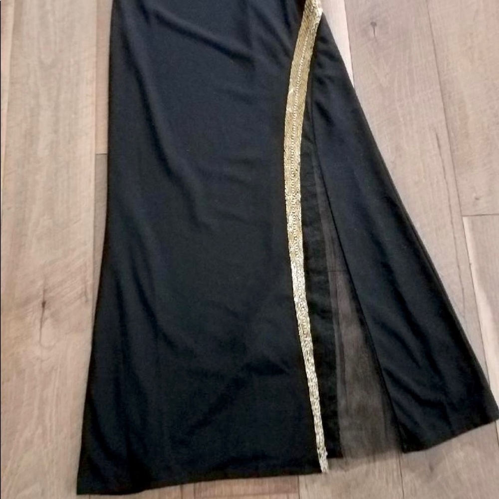 CAMILLE LA VIE Black and Gold Prom Dress - Picture 8 of 8